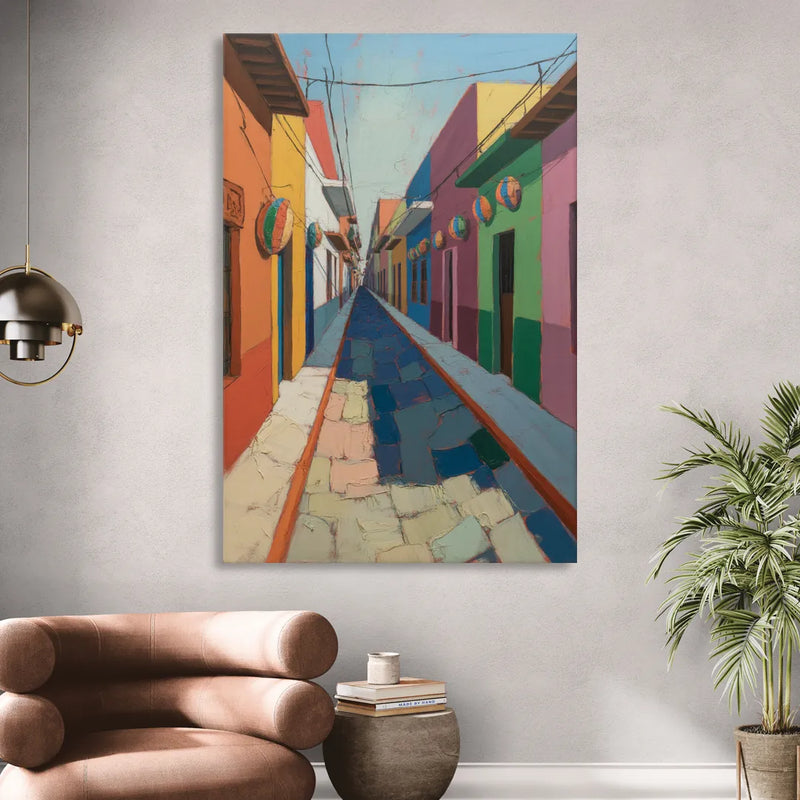Jalatlaco Barrio Colors Sitting Room - Canvas Wall Art