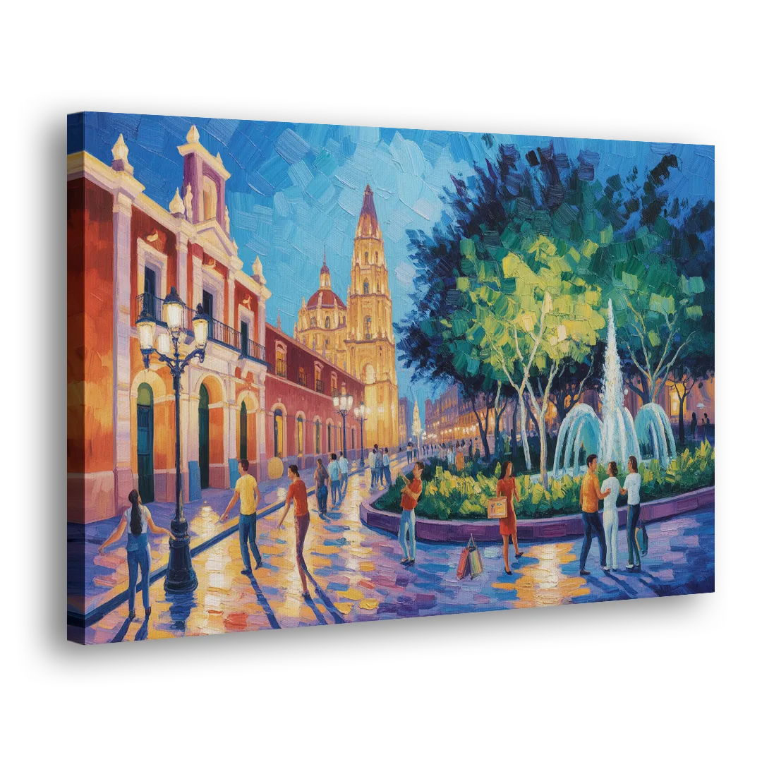 Jardín Unión Evening Side - Canvas Wall Art