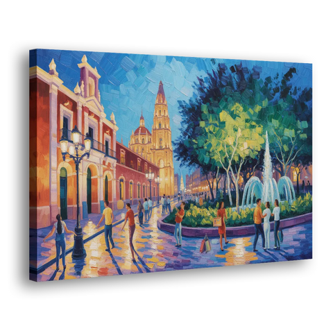 Jardín Unión Evening - Canvas Wall Art