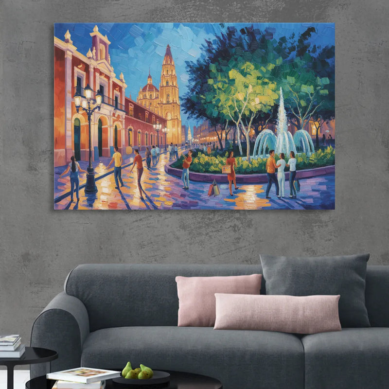 Jardín Unión Evening Sitting Room - Canvas Wall Art