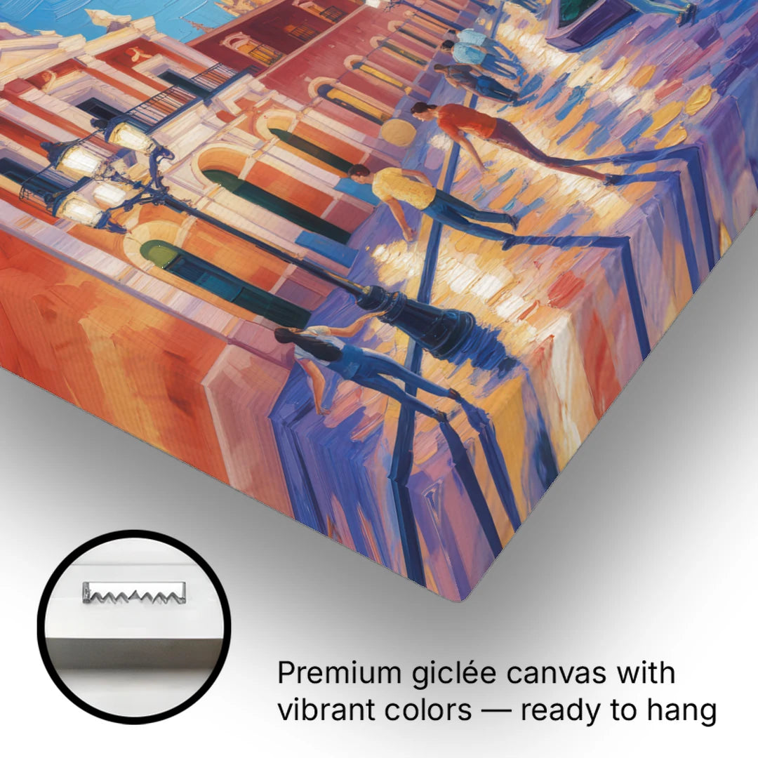 Jardín Unión Evening - Canvas Wall Art - Gallery Wrap Corner