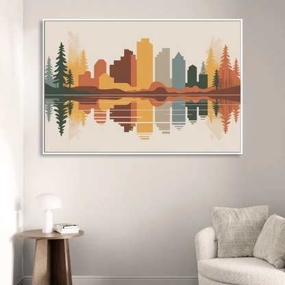 Jasper Autumn Colors Sitting Room - White Canvas Wall Art