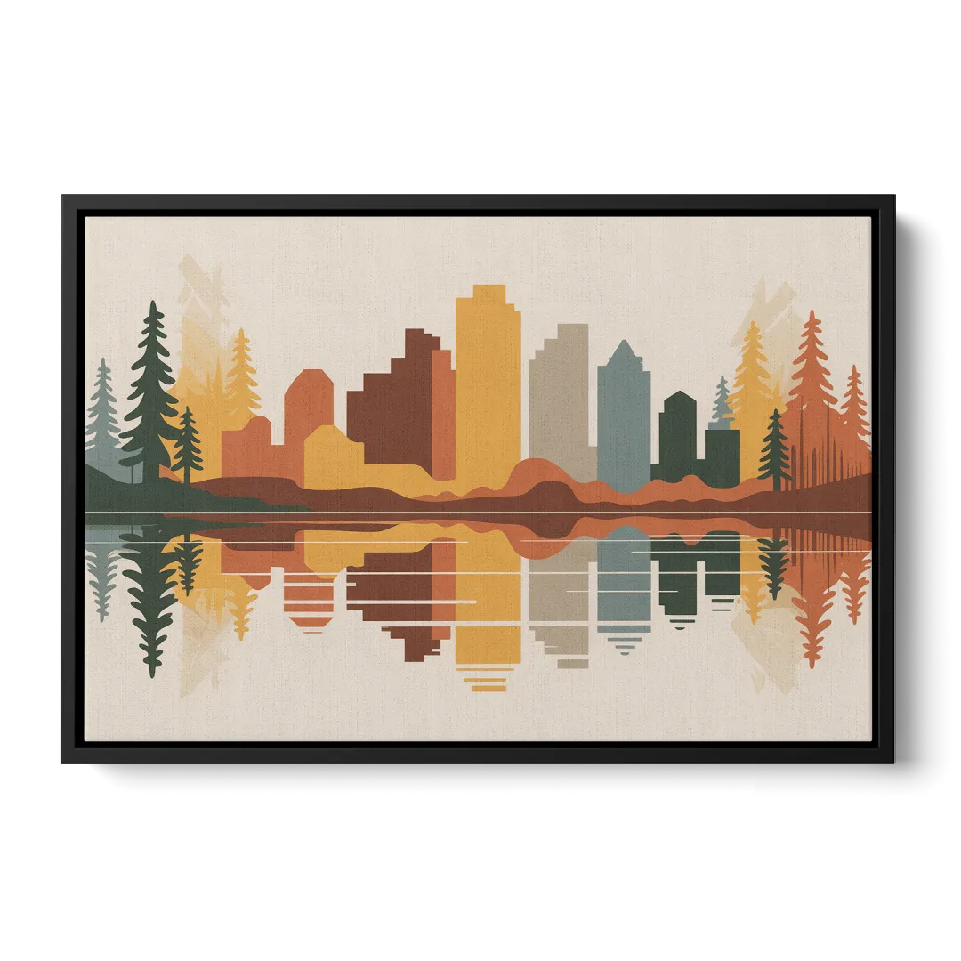 Jasper Autumn Colors Front - Black Canvas Wall Art