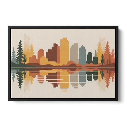 Jasper Autumn Colors Front - Black Canvas Wall Art