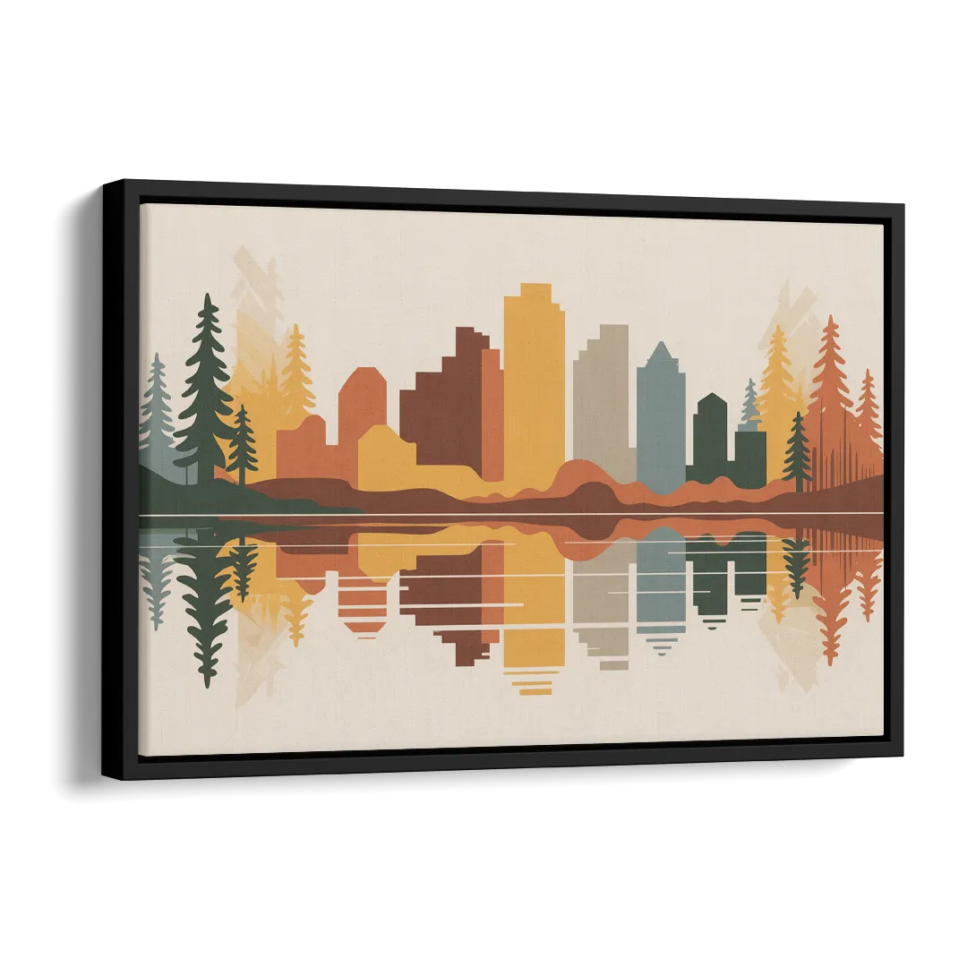 Jasper Autumn Colors Side - Black Canvas Wall Art