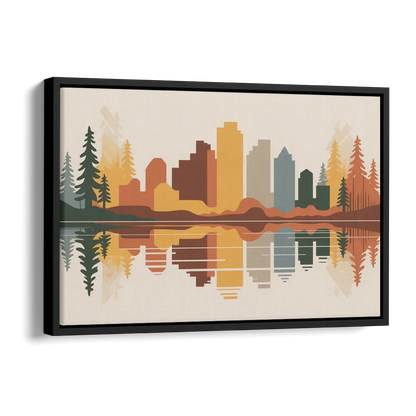 Jasper Autumn Colors Side - Black Canvas Wall Art