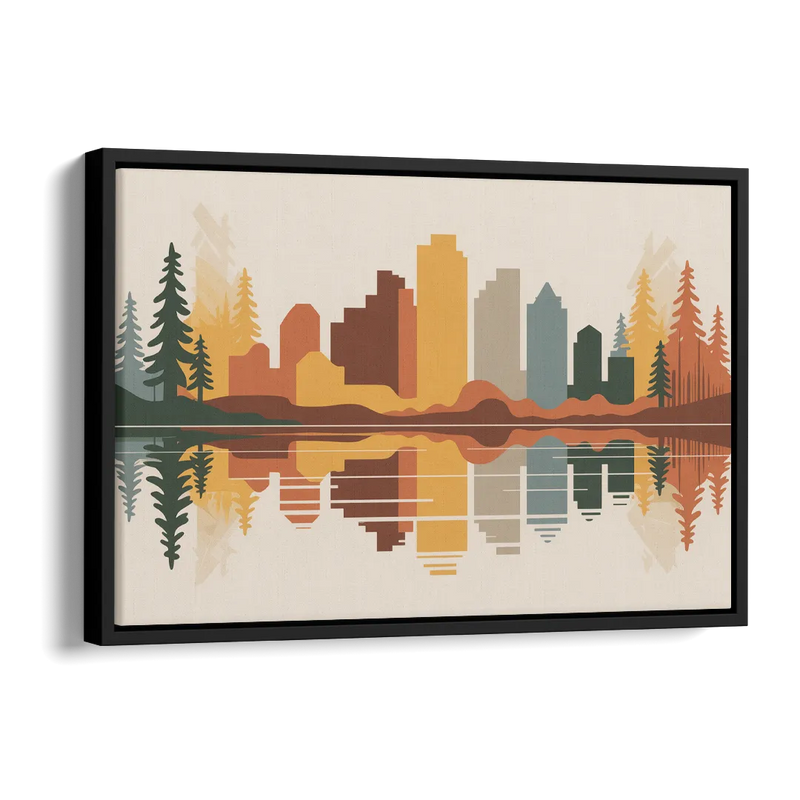 Jasper Autumn Colors Side - Black Canvas Wall Art