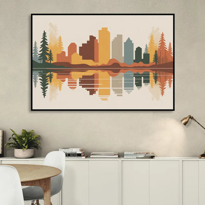 Jasper Autumn Colors Sitting Room - Black Canvas Wall Art