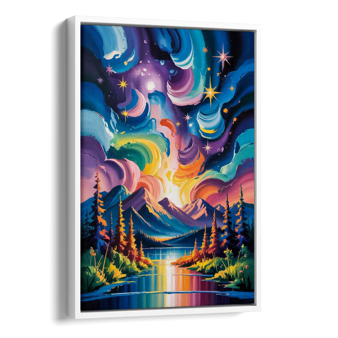 Jasper Starry Sky Side - White Canvas Wall Art