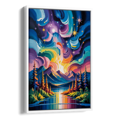 Jasper Starry Sky Side - White Canvas Wall Art