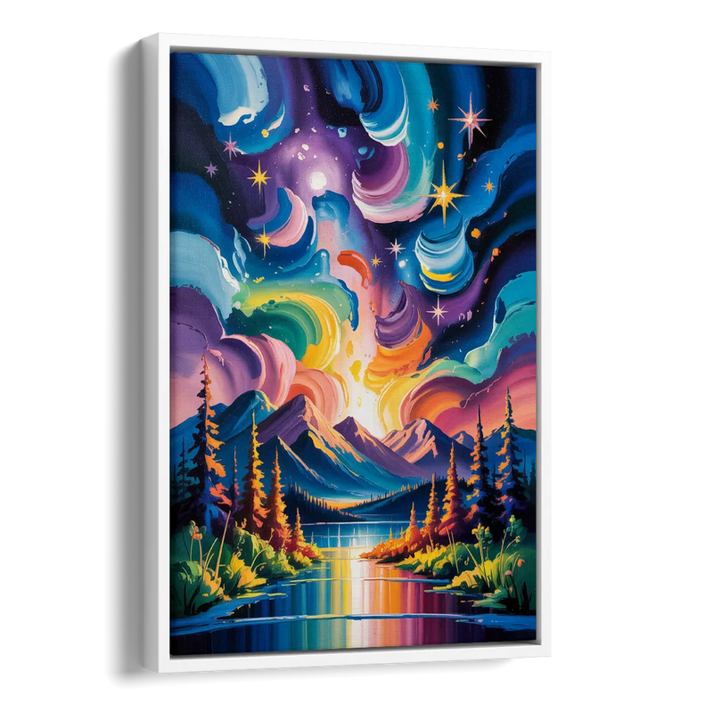 Jasper Starry Sky Side - White Canvas Wall Art