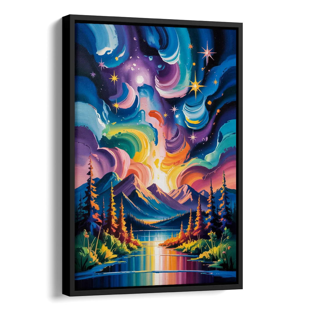 Jasper Starry Sky Side - Black Canvas Wall Art