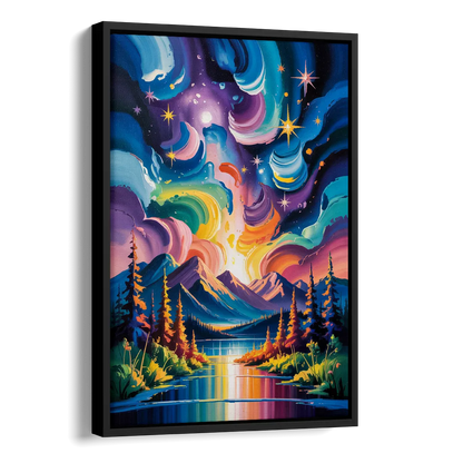 Jasper Starry Sky Side - Black Canvas Wall Art