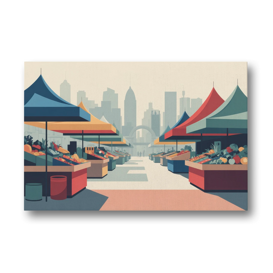 Jean Talon Market - Canvas Wall Art - Front
