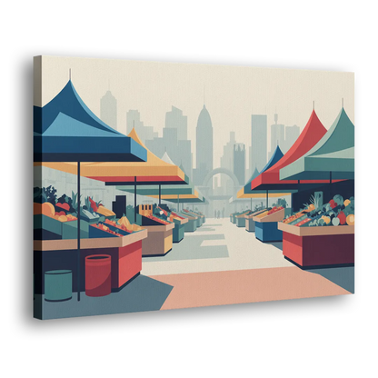 Jean Talon Market Side - Canvas Wall Art