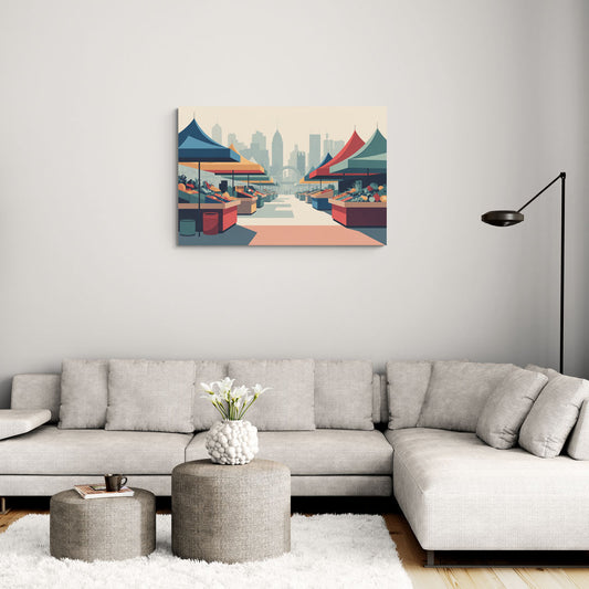 Jean Talon Market - Canvas Wall Art Living Room