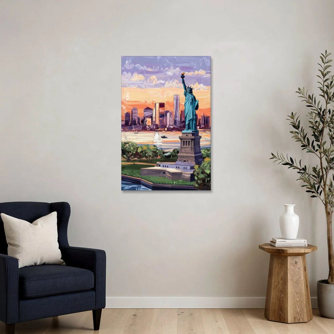 Jersey City Liberty State Park - Canvas Wall Art - Sofa - 24x36