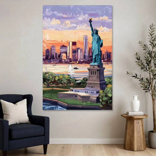 Jersey City Liberty State Park - Canvas Wall Art - Sofa - 40x60