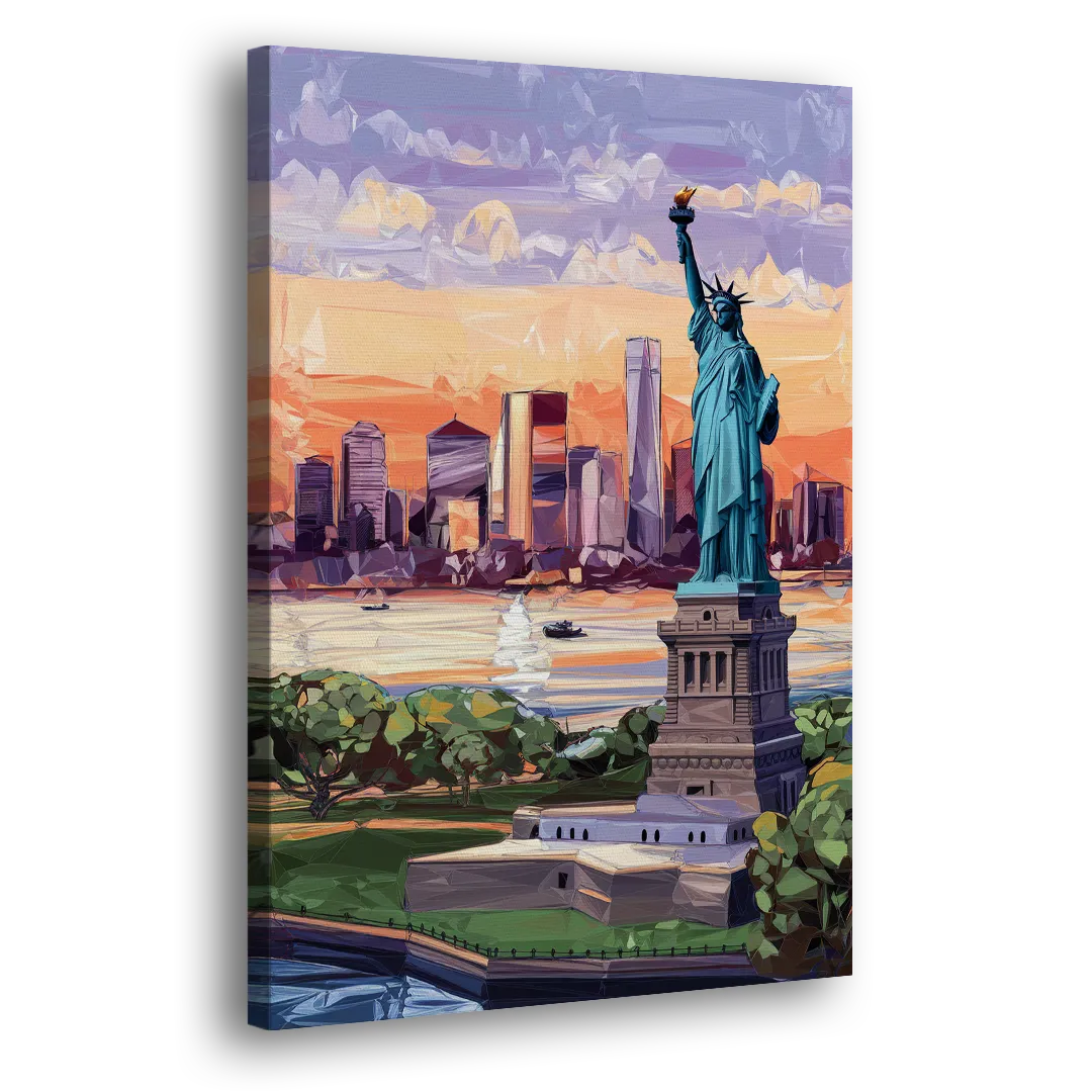Jersey City Liberty State Park Side - Canvas Wall Art