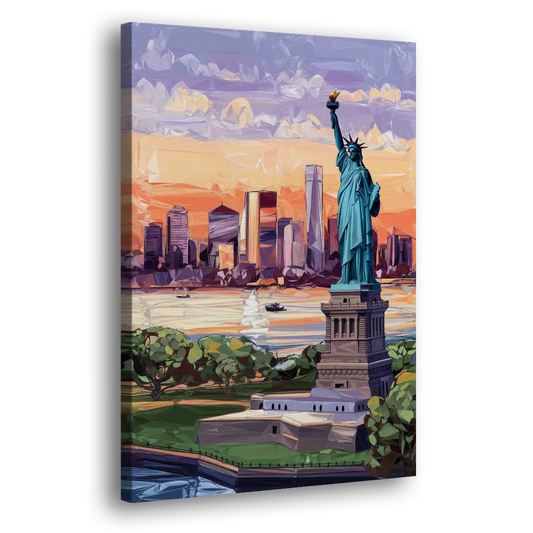 Jersey City Liberty State Park Side - Canvas Wall Art