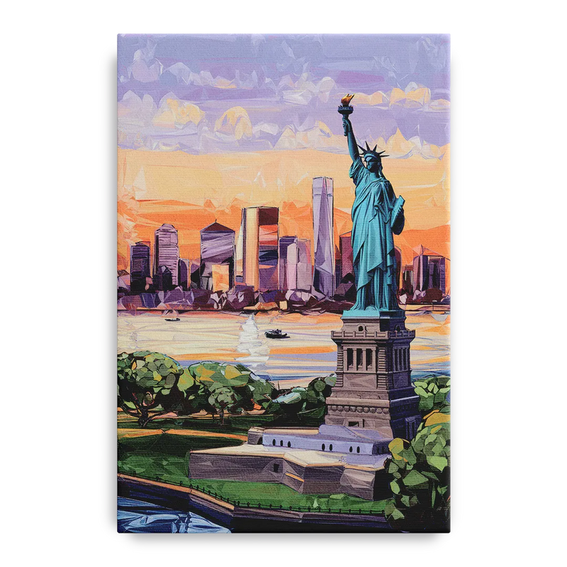 Jersey City Liberty State Park Front - Canvas Wall Art