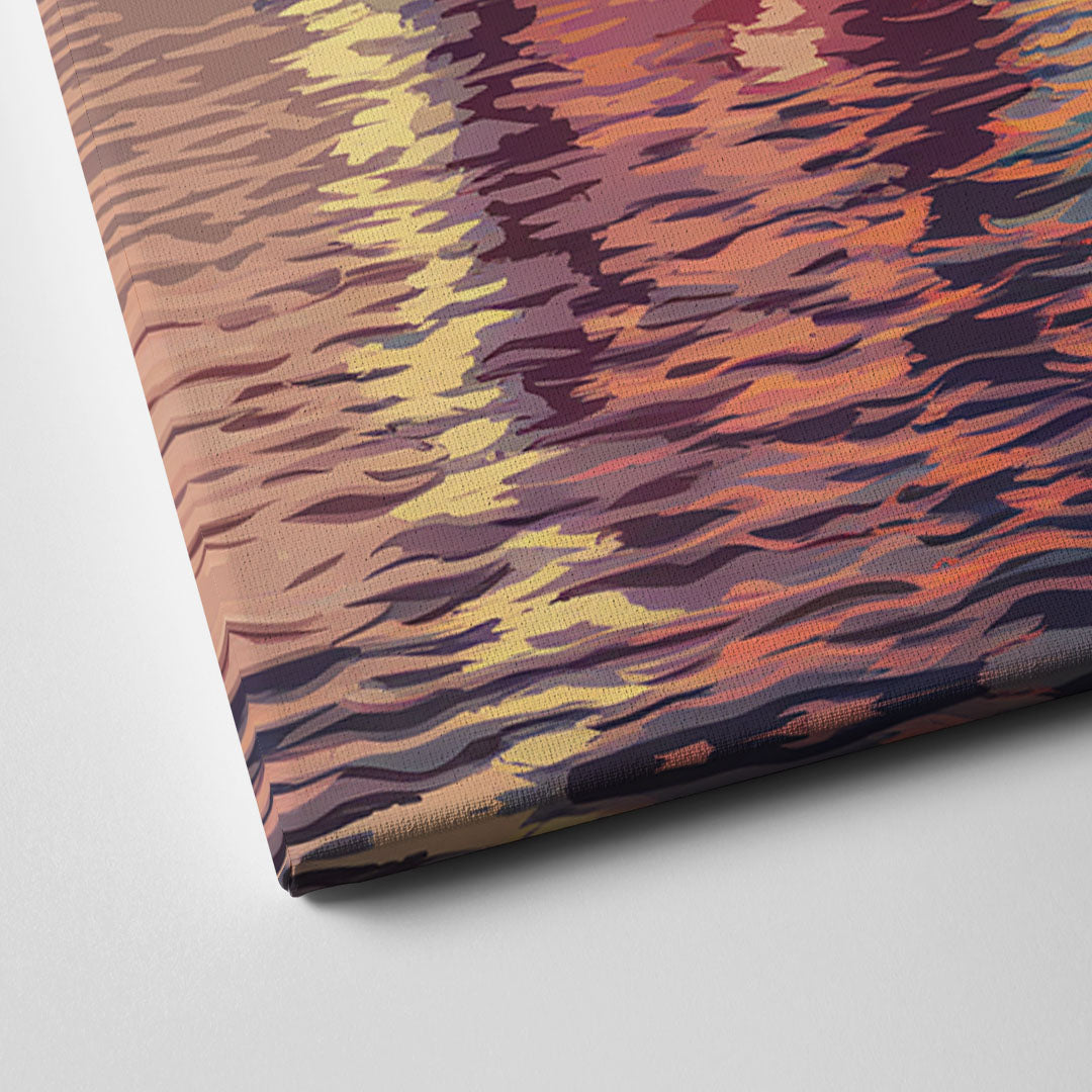Jersey City Skyline and Hudson River Canvas Close Up