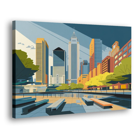 Jersey City Urban Architecture - Canvas Wall Art