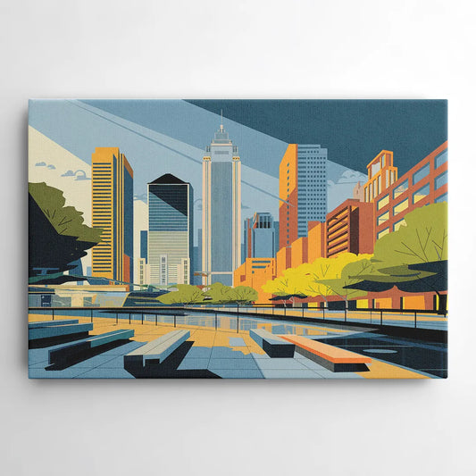 Jersey City Urban Architecture - Canvas Wall Art