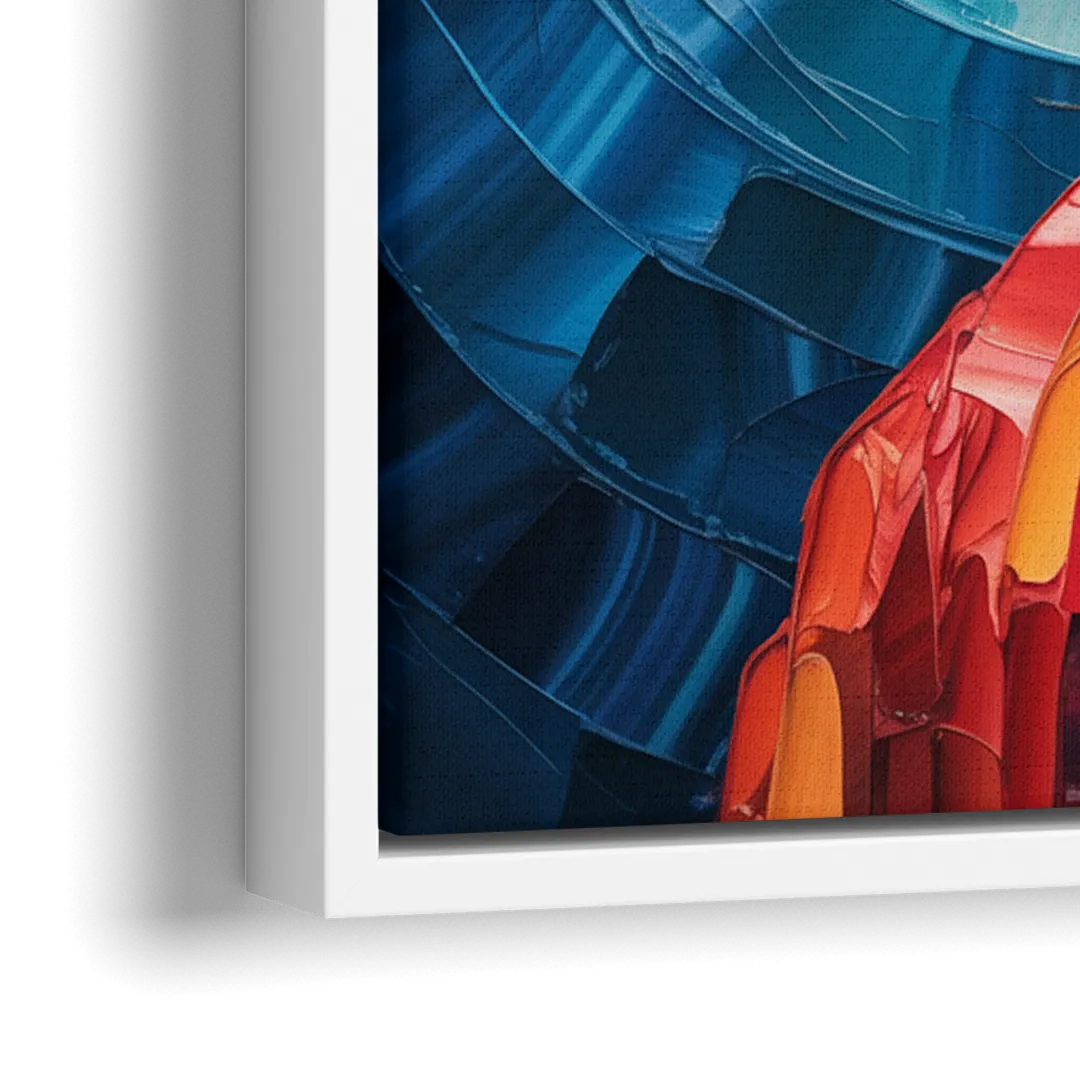 Jesus Portrait Modern Christian - Close-Up White Frame Canvas