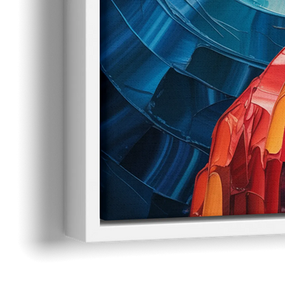 Jesus Portrait Modern Christian - Close-Up White Frame Canvas