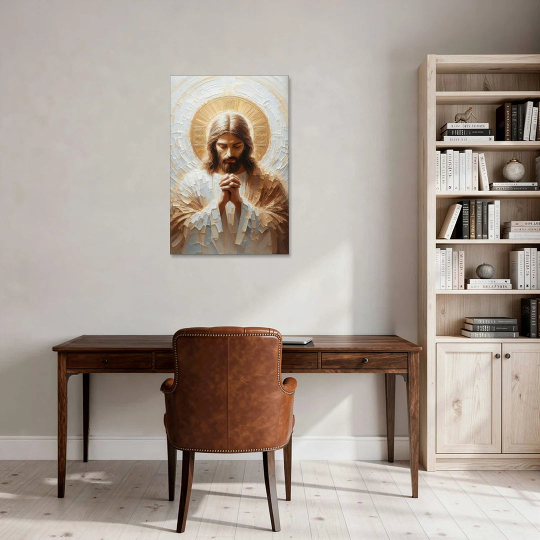 Jesus Praying - Canvas Wall Art - Office - 24x36