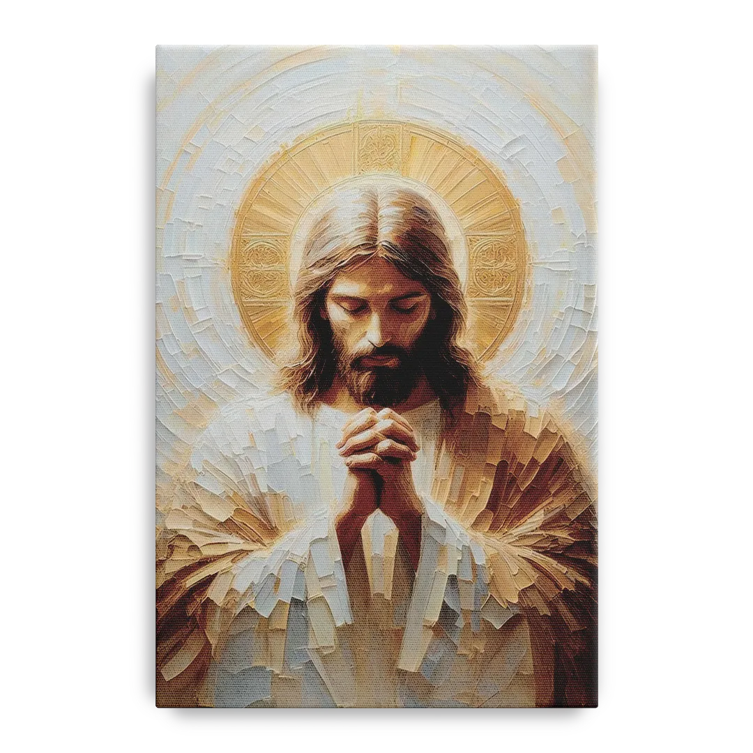 Jesus Praying Front - Canvas Wall Art