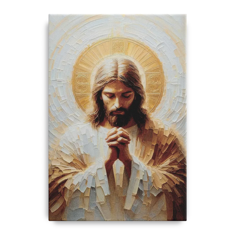 Jesus Praying Front - Canvas Wall Art