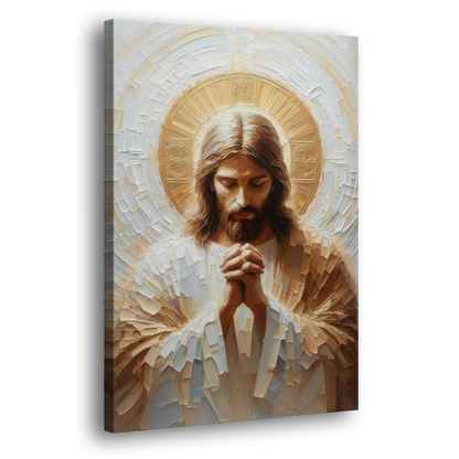 Jesus Praying Side - Canvas Wall Art