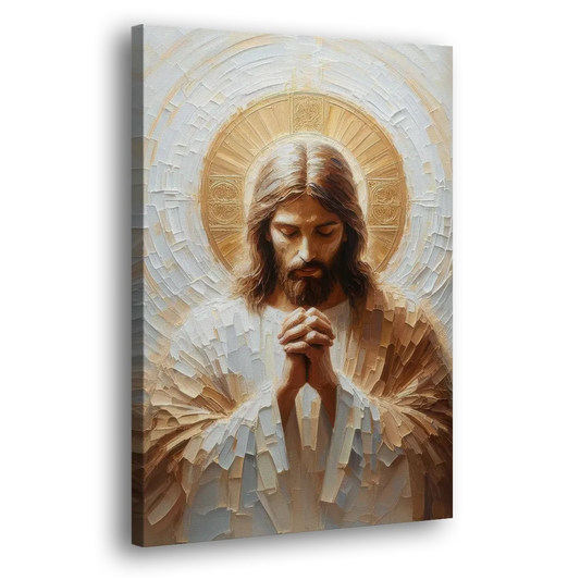 Jesus Praying Side - Canvas Wall Art