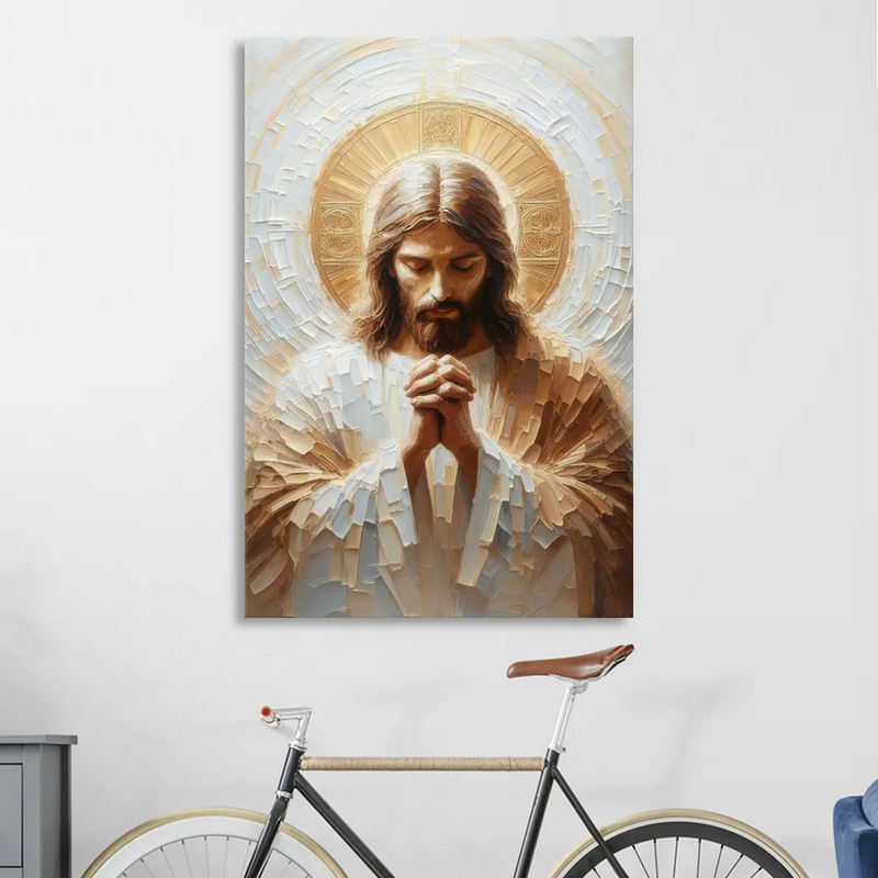 Jesus Praying Sitting Room - Canvas Wall Art