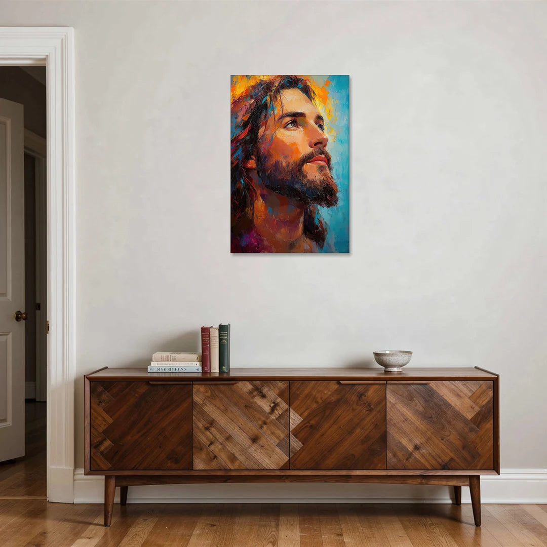 Jesus in Light Christian Absctact - Canvas Wall Art - Coffee Table - 24x36