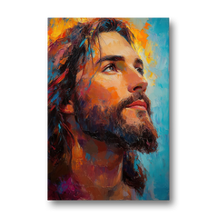 Jesus in Light Christian Absctact - Canvas Wall Art - Front