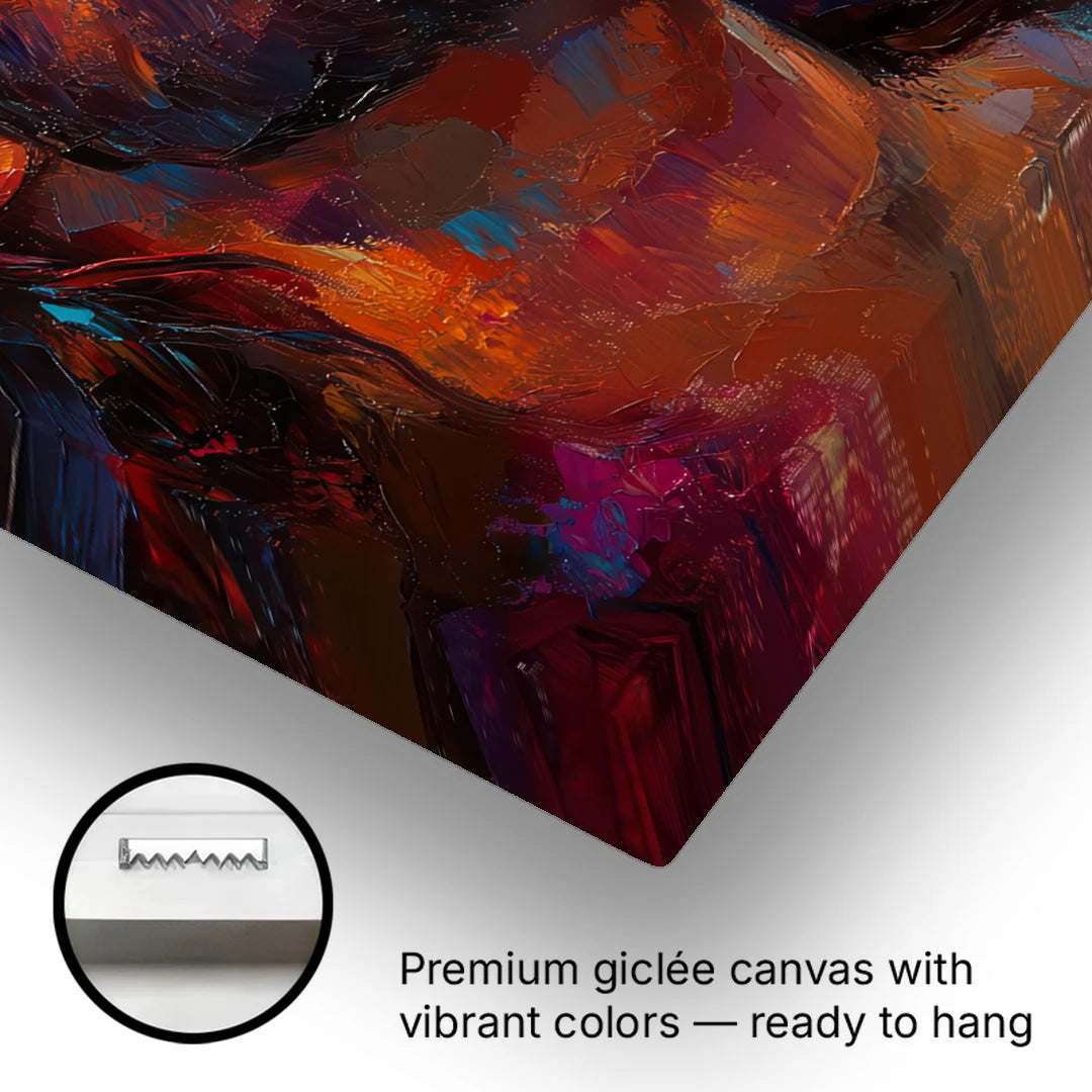 Jesus in Light Christian Absctact - Canvas Wall Art - Gallery Wrap Corner