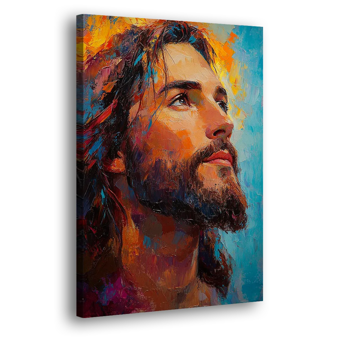 Jesus in Light Christian Absctact Side - Canvas Wall Art