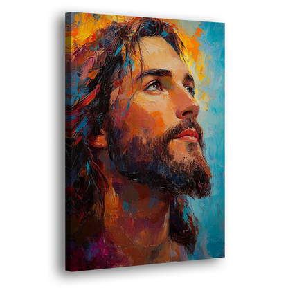 Jesus in Light Christian Absctact Side - Canvas Wall Art
