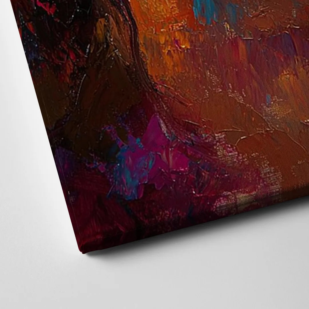Jesus in Light Christian Absctact Canvas Close Up
