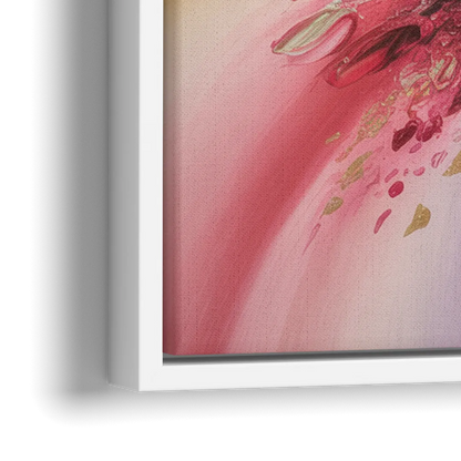 JewelToned Dynamics Colorful Abstract - Close-Up White Frame Canvas