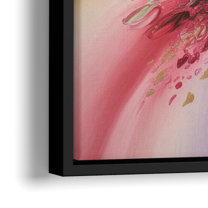 JewelToned Dynamics Colorful Abstract - Close-Up Black Frame Canvas