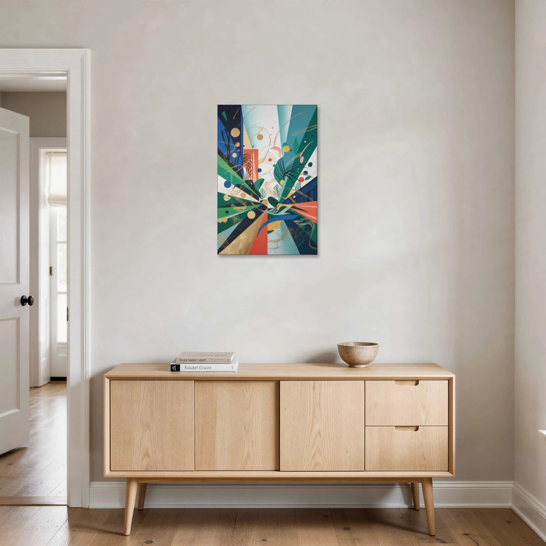 JewelToned Urban Energy Colorful Abstract - Canvas Wall Art - Coffee Table - 20x30