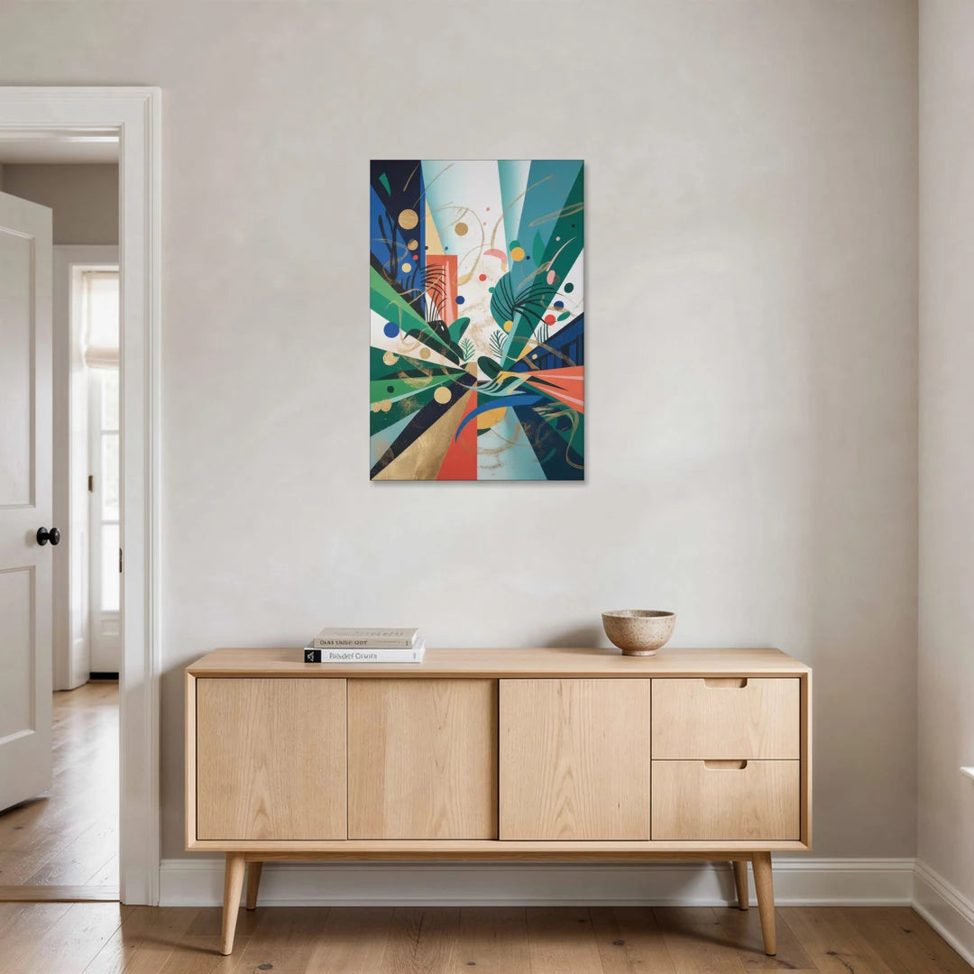 JewelToned Urban Energy Colorful Abstract - Canvas Wall Art - Coffee Table - 24x36
