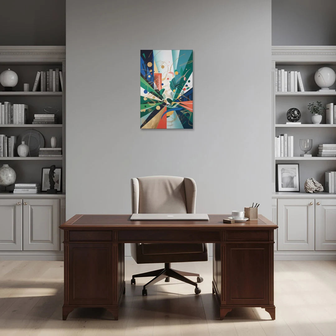 JewelToned Urban Energy Colorful Abstract - Canvas Wall Art - Office - 20x30
