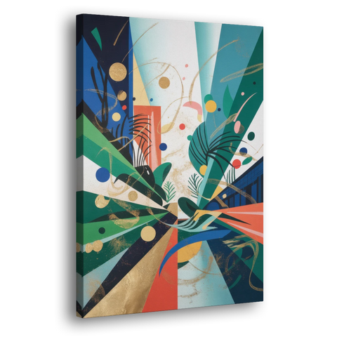 JewelToned Urban Energy Colorful Abstract - Canvas Wall Art - Side