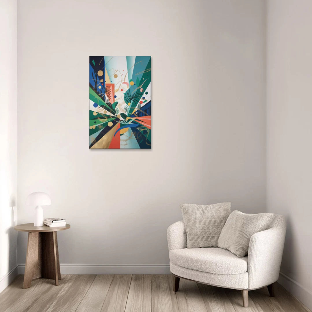 JewelToned Urban Energy Colorful Abstract - Canvas Wall Art - Sofa - 20x30