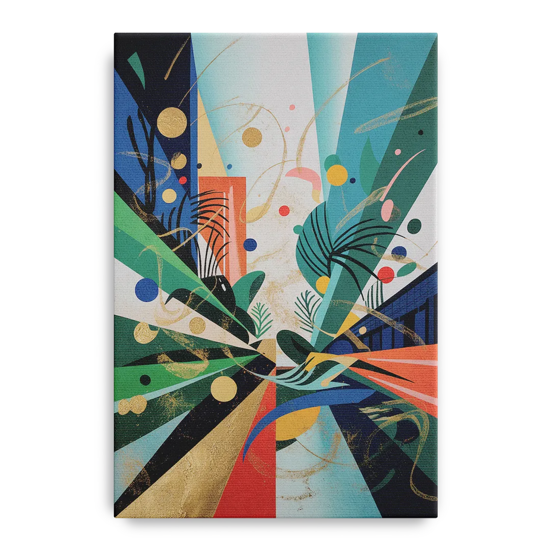 JewelToned Urban Energy Colorful Abstract Front - Canvas Wall Art